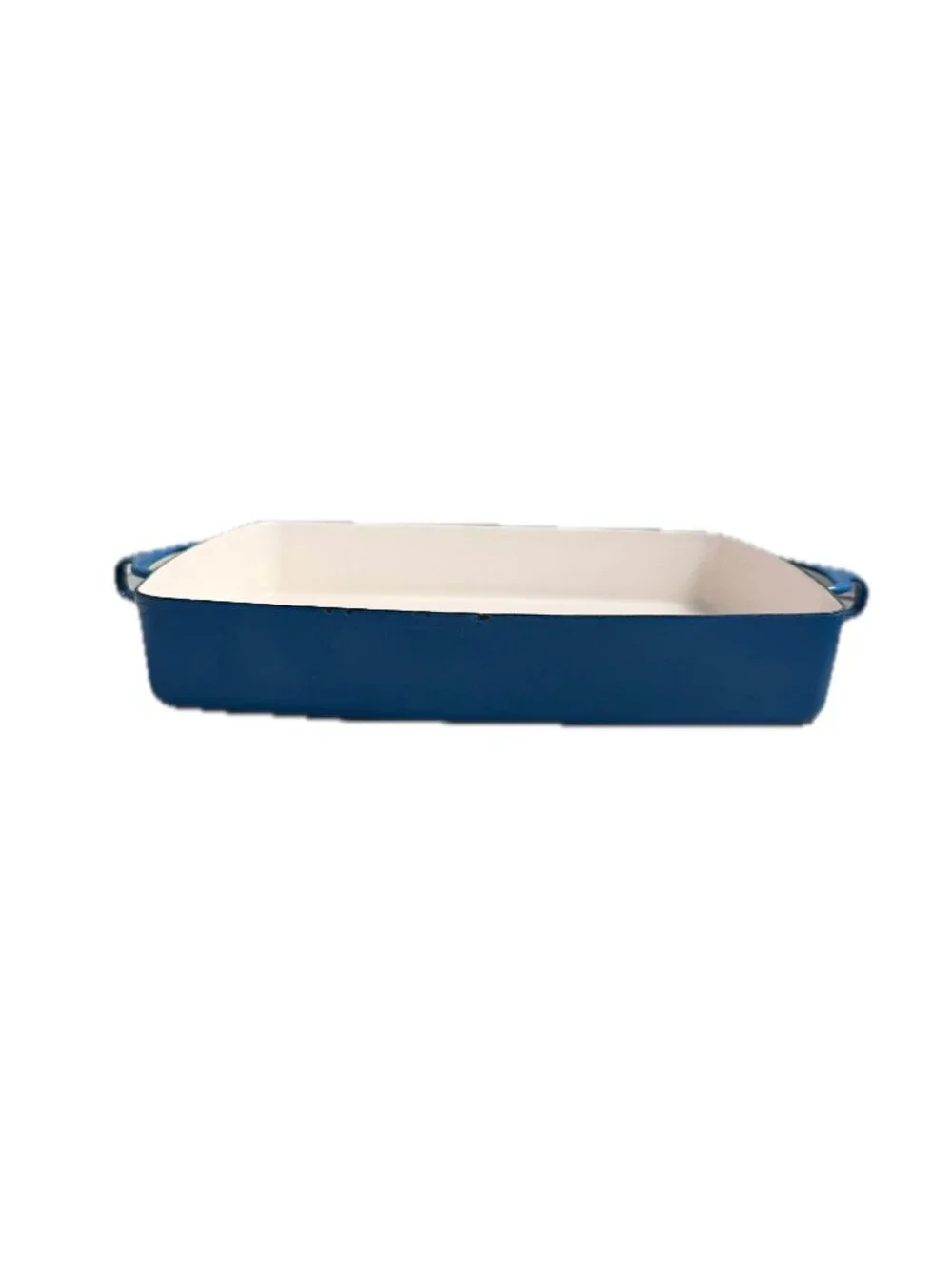 Dansk Blue Cream Enamel Kobenstyle Roasting Pan Baker Dish Rectangular Casserole